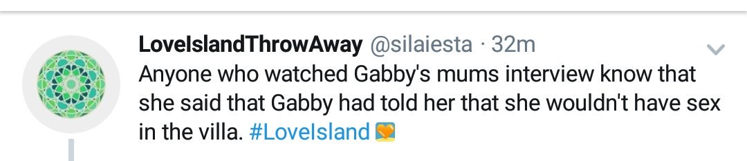 Splatty's tweet image. #thinkbeforeyoureact #respectwhathasbeensaid  #LoveIsland #garcel