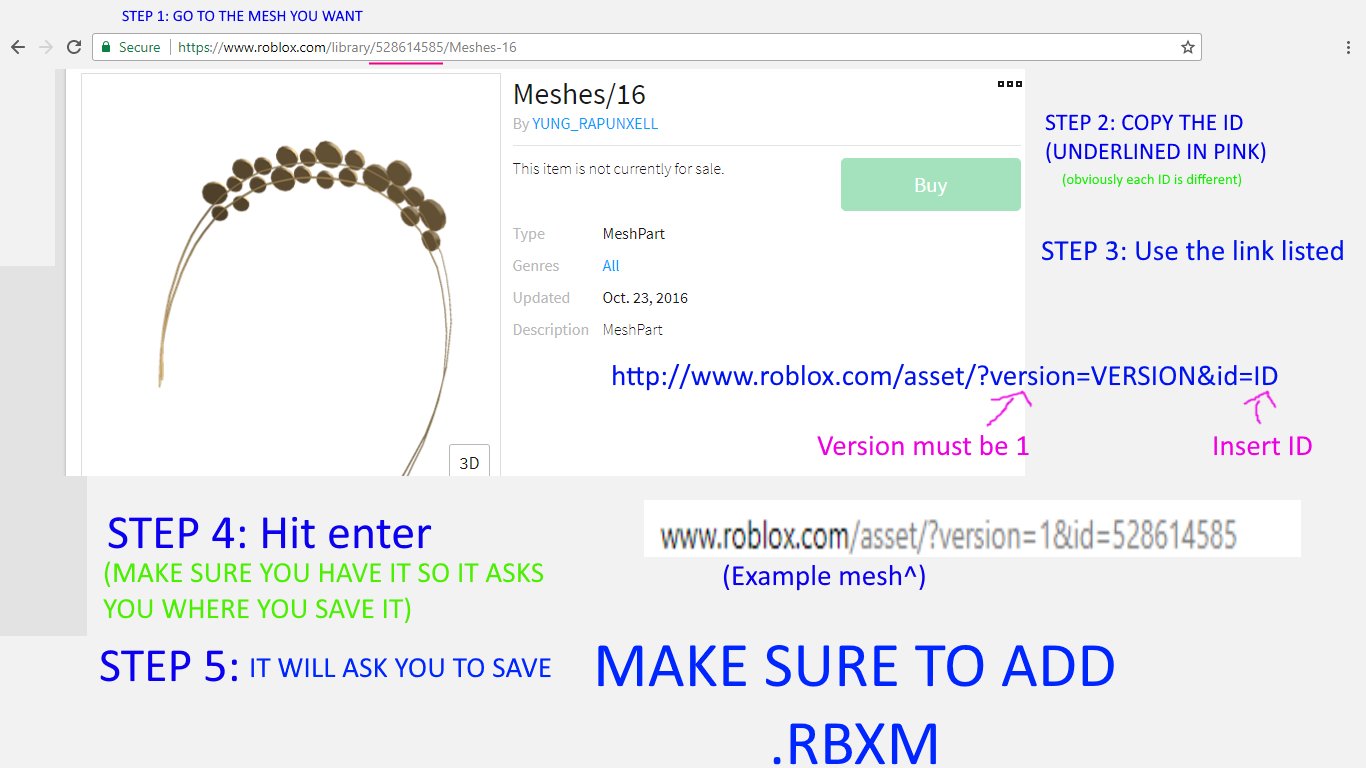 Recolorquette On Twitter How To Steal A Mesh Cause They R Already Stolen So Who Cares - roblox meshes library