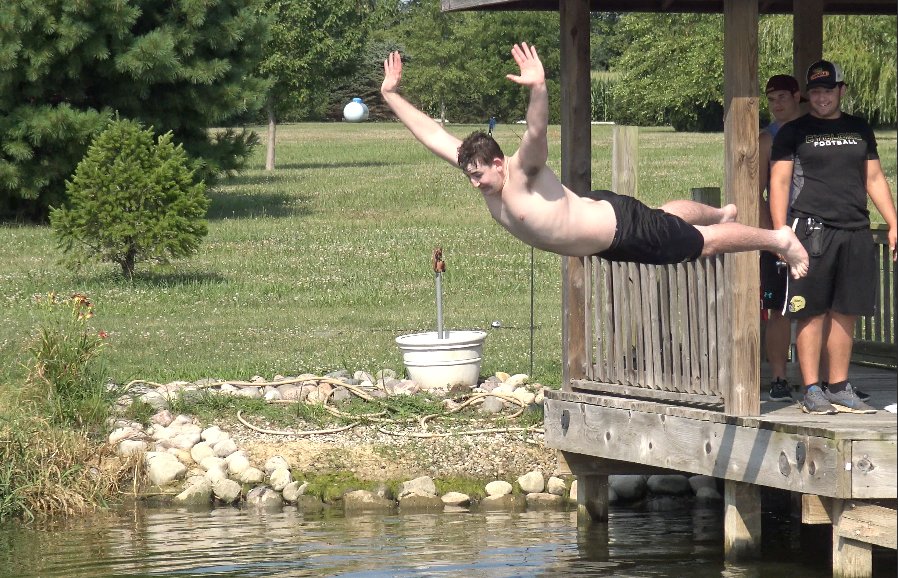 Channel1450com's tweet photo. SHG #FishingFrenzy: Cycs are better at football than fishing. We did get a #BigNasty, some belly flops &amp; ..hot dogs?
https://t.co/Utaajrzvpl https://t.co/KEgcUACh9D