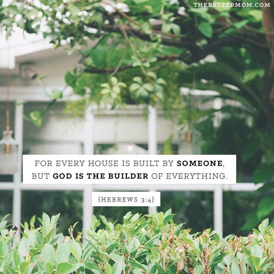 CFHNetwork's tweet image. For every house is built by someone, but God is the builder of everything. Hebrews 3:4