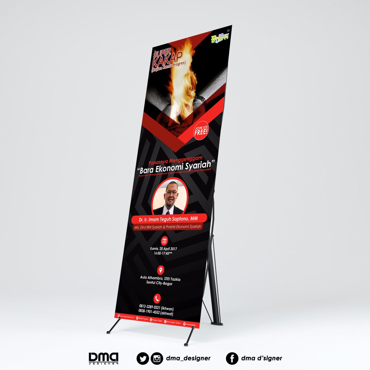 Dma_designer's tweet image. [LATE POST] x banner super kakap (kajian kamis progres)#bogor #indonesia #muslimdesigner #jasadesign #photoshop #xbanner #design