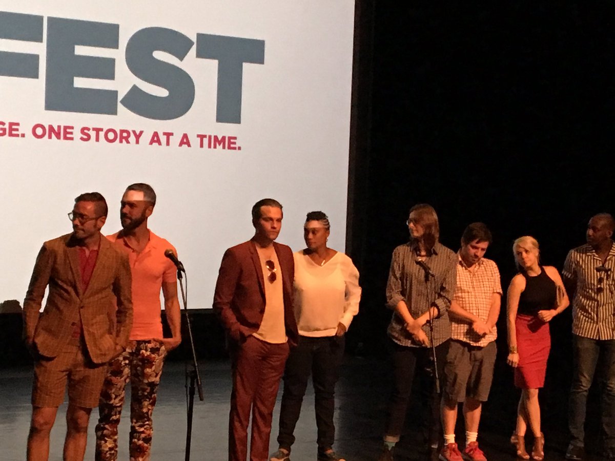 BigGayFiction's tweet photo. Season 3 of @EastSidersTV is awesome. Here's a pic from the #OutfestLA post-screeening Q&amp;A. We'll talk all about it on next week's show. https://t.co/XBqEoS9YCx