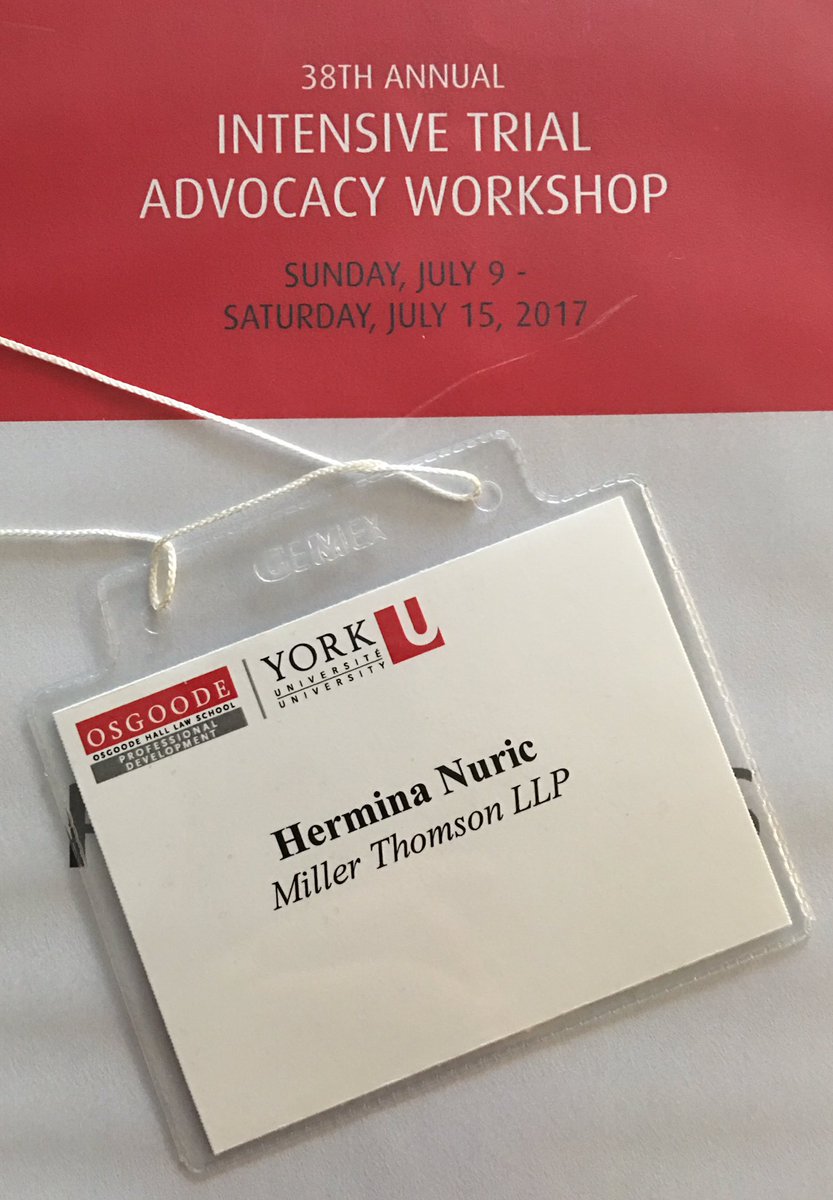 I made it through! #itaw was worth every sleepless hour this week! #dontbeboring #litigation #advocacy #lawyering <a href="/OsgoodePD/">OsgoodePD</a>