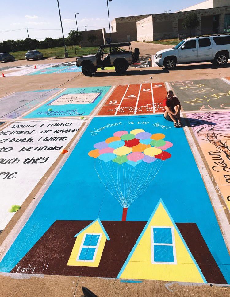 sgaclass2018's tweet image. countdown has begun to paint our spots. c/o 18 we will start a tradition of painting the floor instead of bumpers... time to get creative!