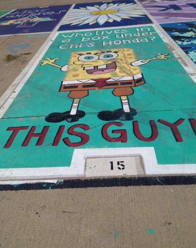 sgaclass2018's tweet image. countdown has begun to paint our spots. c/o 18 we will start a tradition of painting the floor instead of bumpers... time to get creative!