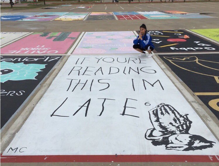 sgaclass2018's tweet image. countdown has begun to paint our spots. c/o 18 we will start a tradition of painting the floor instead of bumpers... time to get creative!