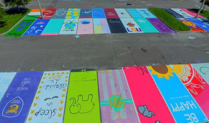 sgaclass2018's tweet image. countdown has begun to paint our spots. c/o 18 we will start a tradition of painting the floor instead of bumpers... time to get creative!