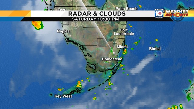 Scattered showers remain in the forecast overnight & Sunday AM. Isolated storms possible.  #miami #FLL #FLkeys https://t.co/f4WcAm81pV