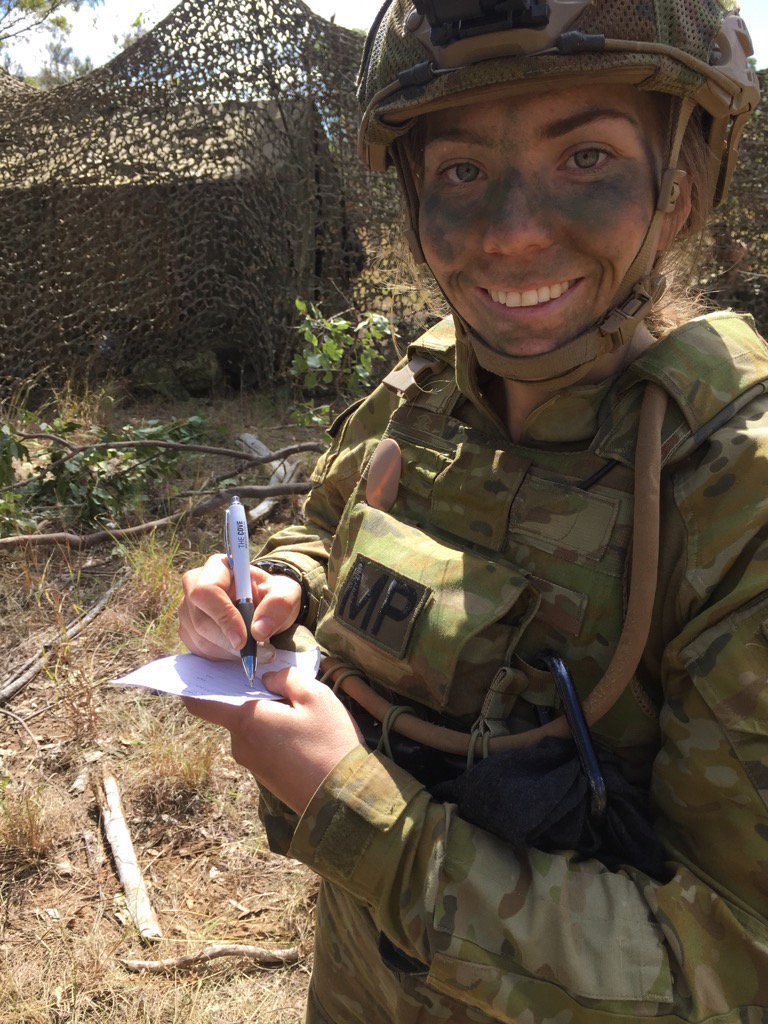 A young MP from Darwin processing PW's details with her Cove Pen on EX TS 17 @CSMTrgArmy