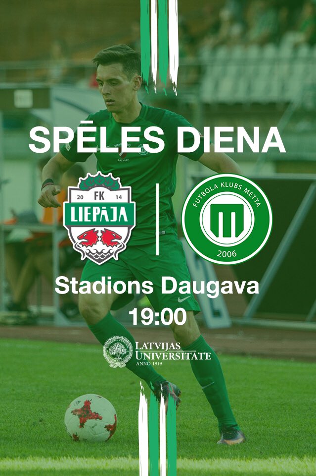FSMETTA's tweet photo. 🔥 SPĒLES DIENA
🆚 @FKLiepajaMogo
🏆 @FutbolaVirsliga
🏟 Stadions "Daugava"
⏰ 19:00
📺 @Sportacentrs
⚽️ #liemet https://t.co/OvMjwB273c