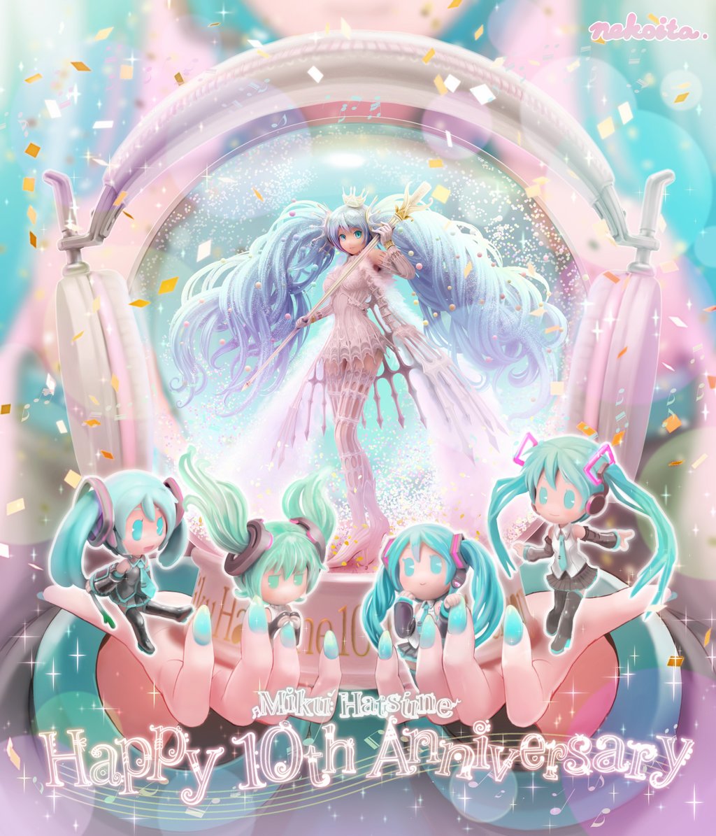 初音ミク 公式 初音ミク10周年まであと46日 イラスト ねこいた 初音ミク10周年サイトはコチラ T Co Mymee3mgc0 初音ミク Miku10th カウントダウンミク