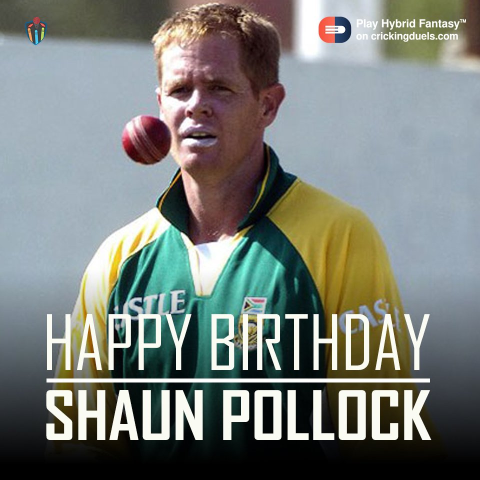 Happy Birthday Shaun Pollock. The former South African cricketer turns 44 today. 