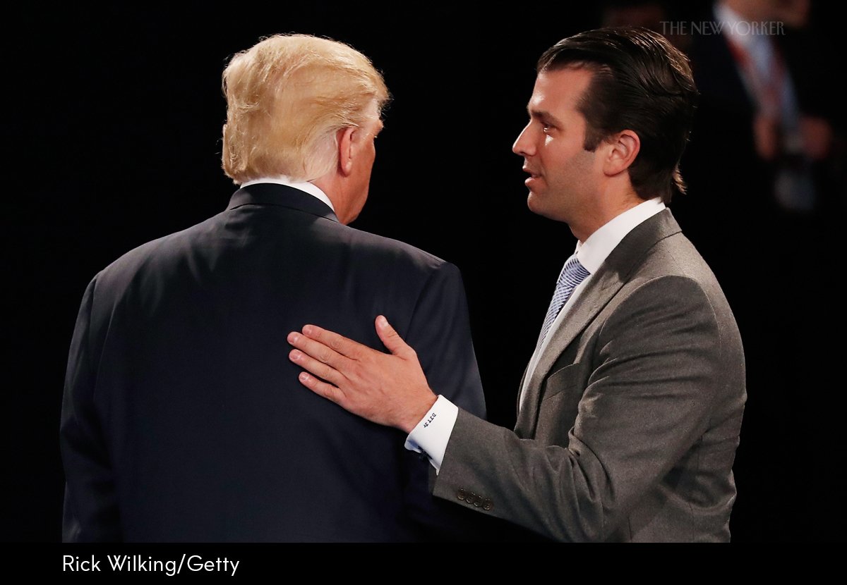 NewYorker's tweet image. As the Trump family's colossal self-absorption consumes the nation’s attention, the temperature keeps rising: nyer.cm/kfdcZjy