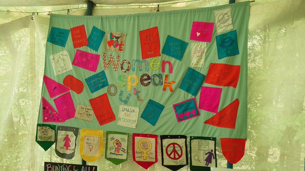 WFMigrantAction's tweet photo. Loving the craftivist banner in Community Marquee @FellowshipWGP #WalthamstowGardenParty https://t.co/59sTHqKwRQ