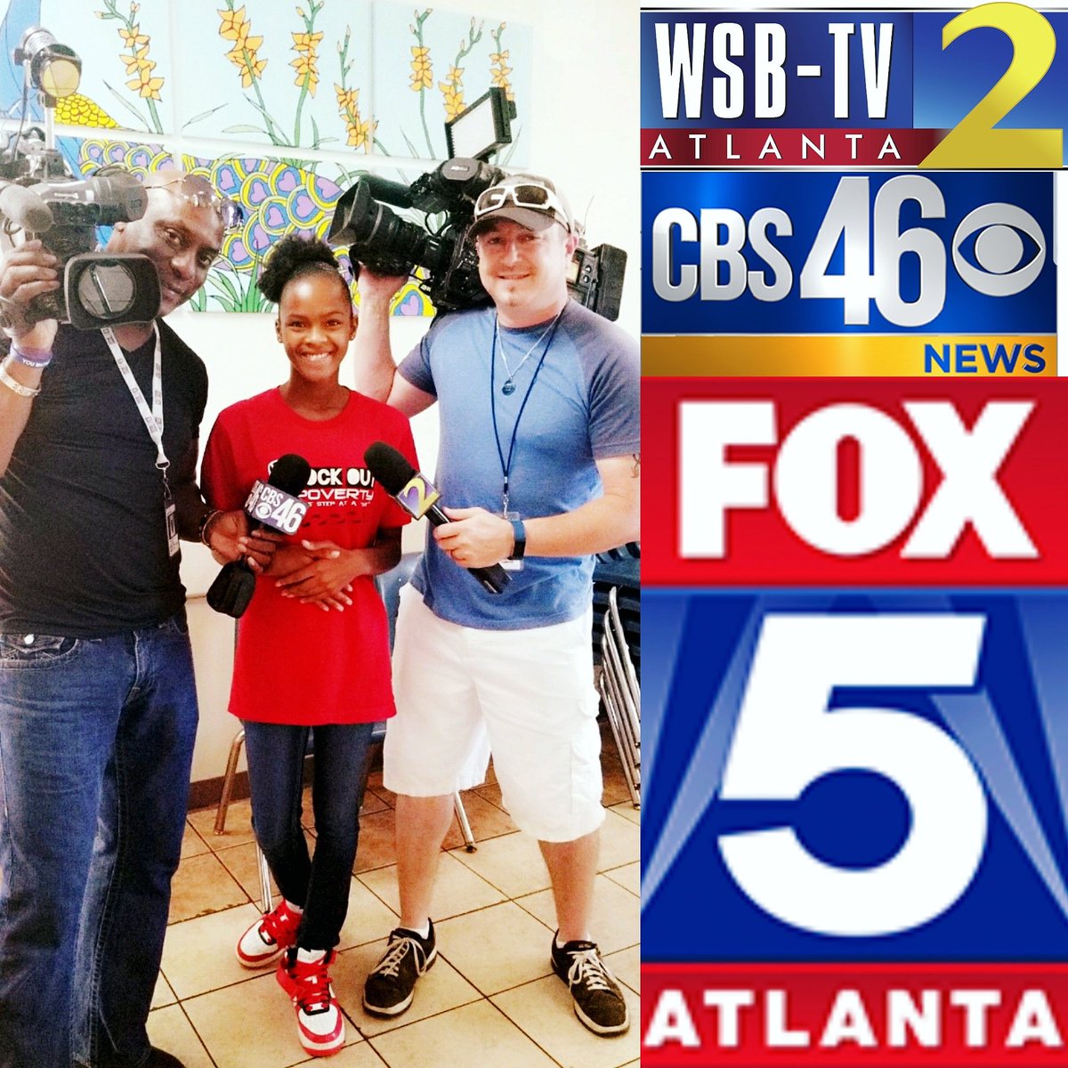 PrincessJ4Real's tweet image. Thank you @wsbtv Channel 2, @cbs46, and @FOX5Atlanta for covering our Christmas In July Sock Campaign! We appreciate you!