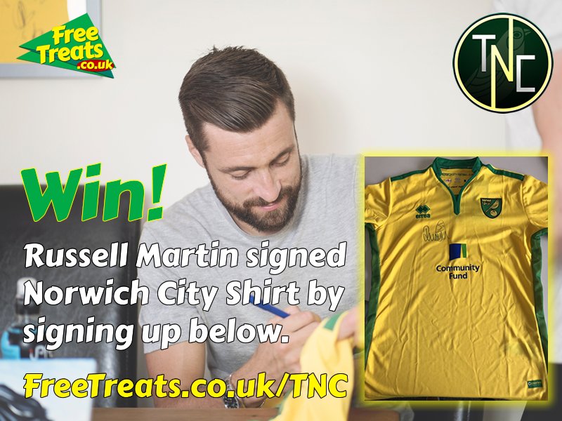 FreeTreatsUK's tweet photo. Don't forget #ncfc fans, we are giving away a 2016/17 shirt, signed by Russ Martin.  To enter, sign up here https://t.co/2buOH6Mryg https://t.co/bc07g6IDma