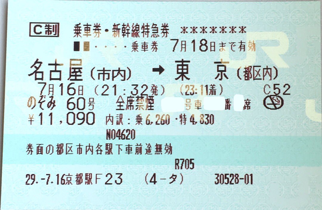 お買い得 B自由席特急券 乗継 行橋→50kmまで 昭和58年7月2日発行 行橋駅発行