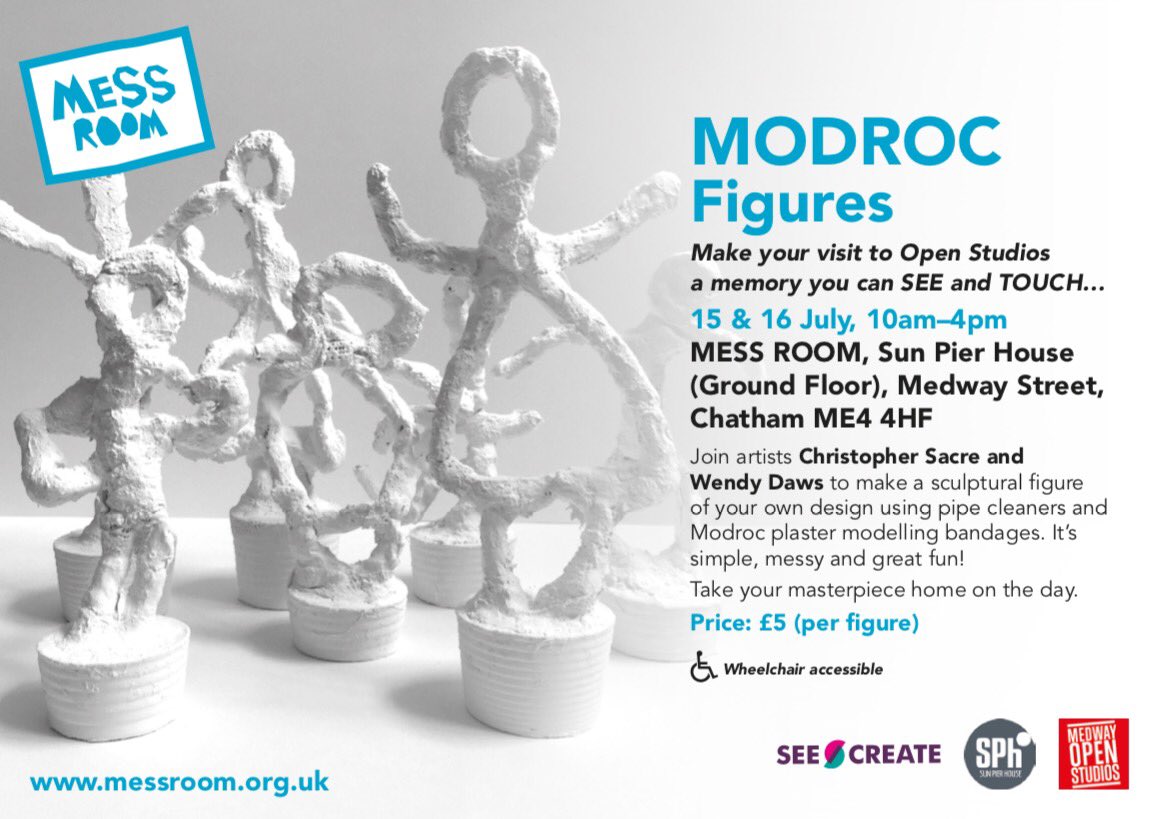 SEEandCREATE's tweet photo. TODAY from 10am-4pm w/ @ccsacre & @WendyDaws at @MessRoomMedway - OPEN TO ALL @SunPierHouse #BSL @MwayOpenStudios #MOSAF2017 RT! https://t.co/VtBMSg7ogM