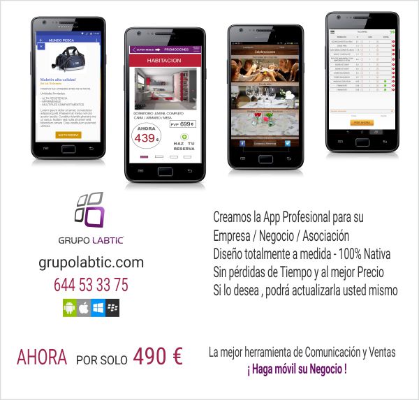 GrupoLabtic's tweet photo. Tú app Profesional. Te la entregamos personalizada a tus necesidades. En 20 días tendrás tu mejor canal de ventas https://t.co/KQjYv6pIzq https://t.co/ilyM2Jr8Xb