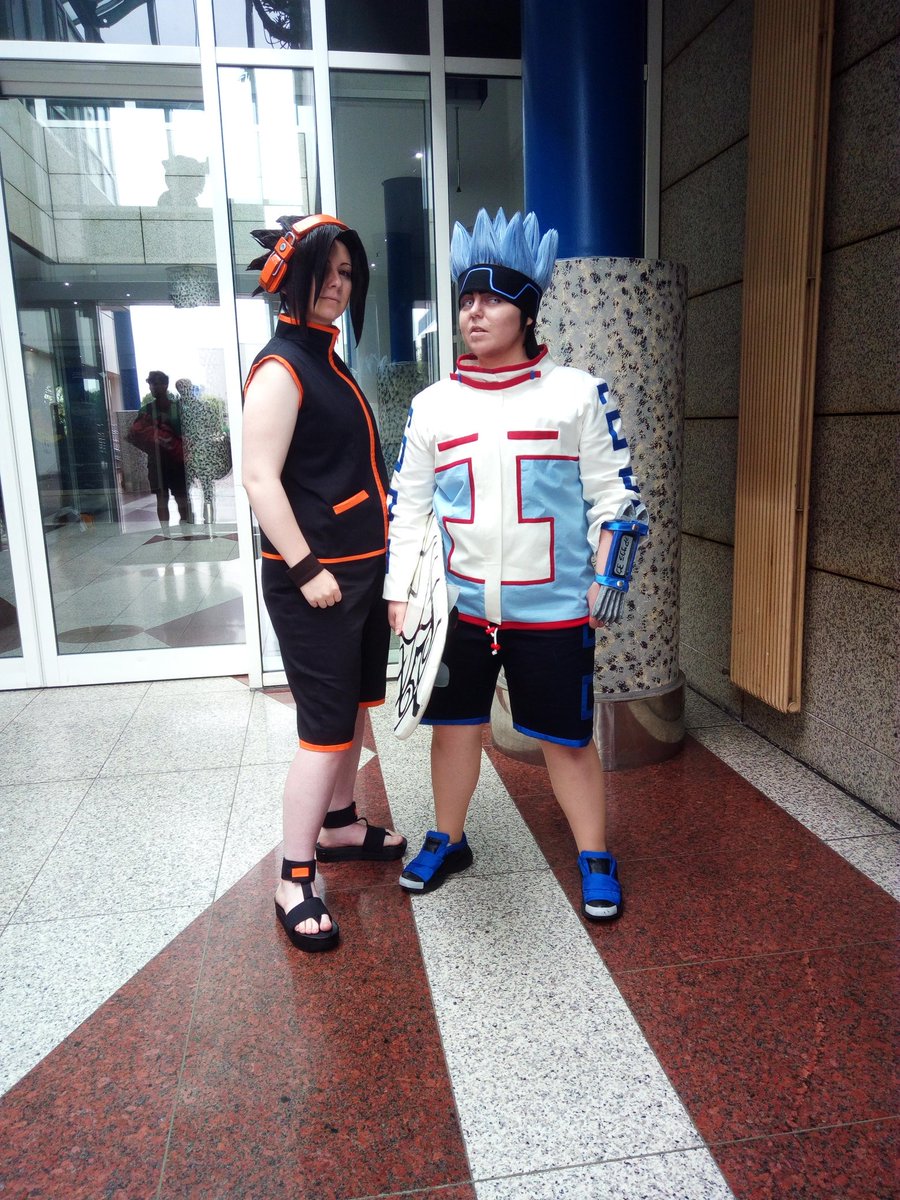 CosplayDCM's tweet photo. Startnummer 15: Hikachan und Aku-chan als Horokeu und Yoh aus #ShamanKing #PokeDCM https://t.co/H7hOdGBdFW