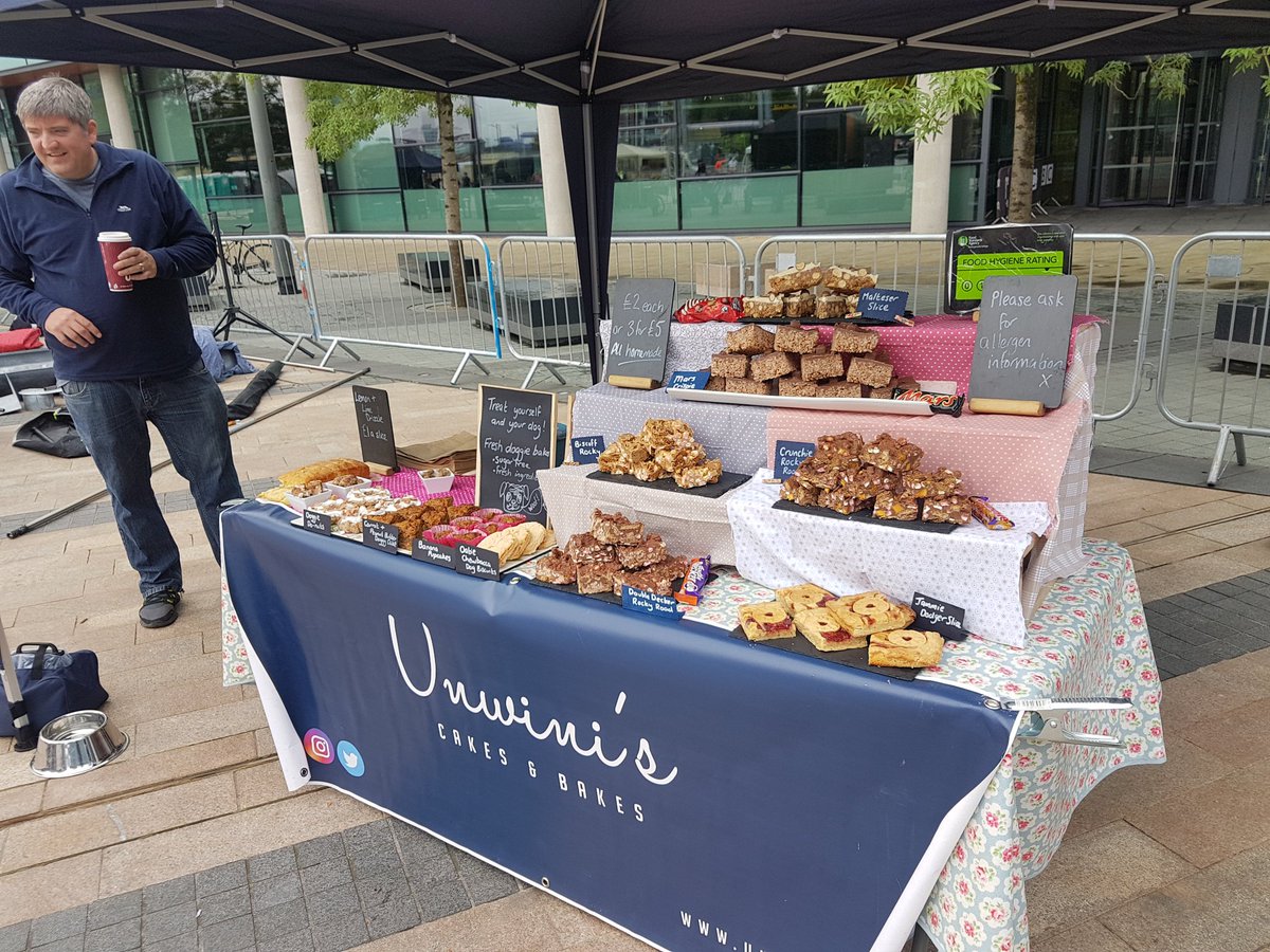 All set up <a href="/MediaCityUK/">MediaCityUK</a> <a href="/Pug_fest/">PUGFEST</a> #pugs #dogs #bakes