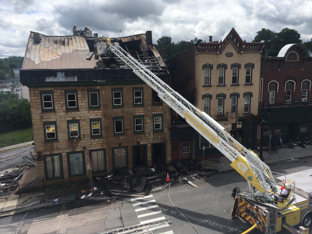 This morning <a href="/MyNBC5/">MyNBC5</a> - a full report on the Malone #NY apartment fire - displacing 29, leaving 1 dead. #NNY