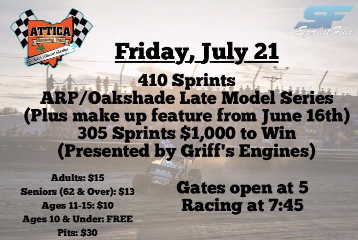 FREE PIT PASS 🏁 FREE PIT PASS

❤️ &amp; RT for a chance to win a pit pass to Friday's races! Winner will be announced Thursday evening!Good luck