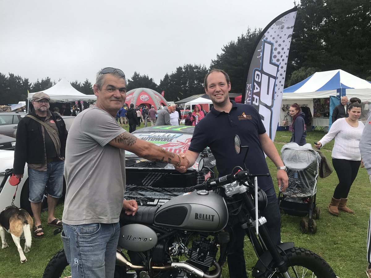 CornwallCarShop's tweet image. congrats to Mike on buying his scrambler at the wadebridge wheels show today #wadebridgewheels #wheels2017 #cornwallcarshop