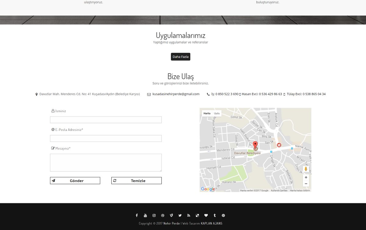 Nehir Perde (Kuşadası/AYDIN) Web Tasarım'da bizi tercih etti. davutlarnehirperde.com #perde #perdeci #kuşadasıperde #sökeperde #storperde