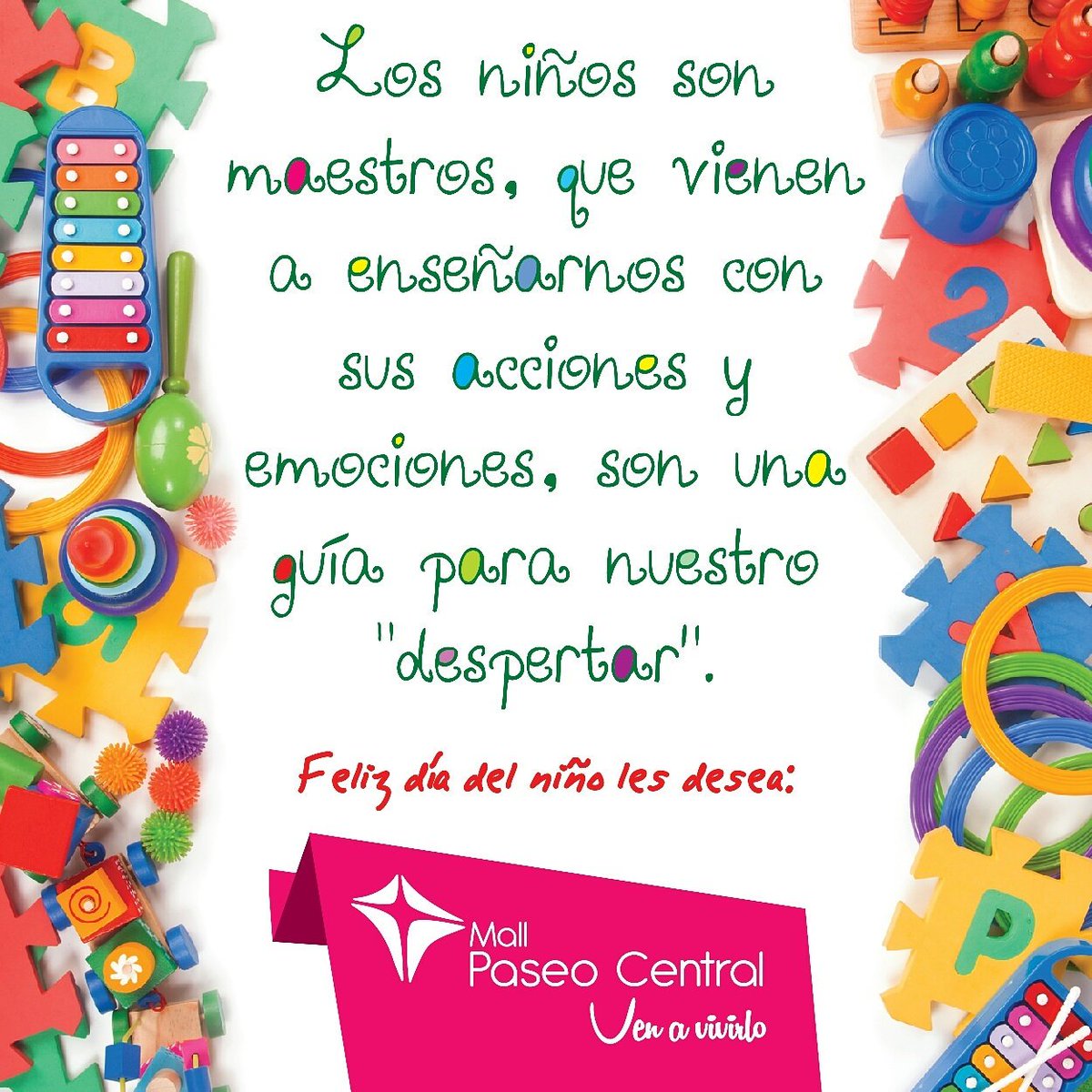 PaseoCentral's tweet photo. Felíz dia del niño! Acompañanos hoy desde las 4:00pm con mucha diversión en #TuPuntodeEncuentroenAzuero #VenaVivirlo https://t.co/1n8sSJyTLk