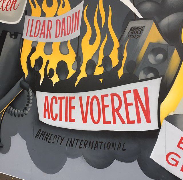 amnestynl's tweet image. Onderdeel vd actie op @zwartecross samen met @amsterdamsignpainters: wat zou jij doen als je zou vrijkomen? ✍️📣🎨