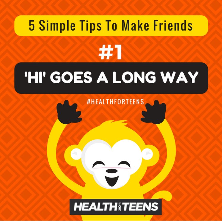 Just saying 'hi!' Making friends doesn't come easily to me everyone but these tips might help! #SNWeek17 healthforteens.co.uk/relationships/…