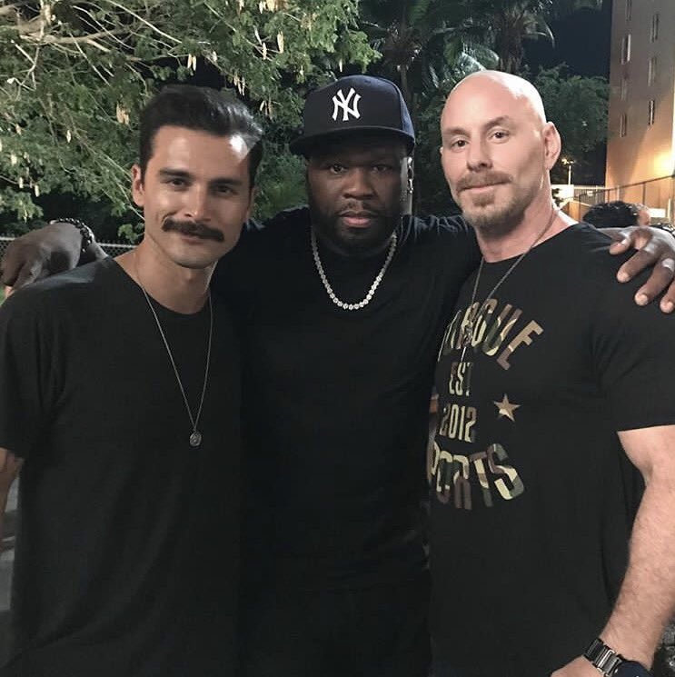 Torque1net's tweet photo. Great friend of the Torque family @realmattgerald hangin with the one &amp; only @50cent &amp; @mkmalarkey celebrating their TV series #torquefamily https://t.co/YmayoL2yx3