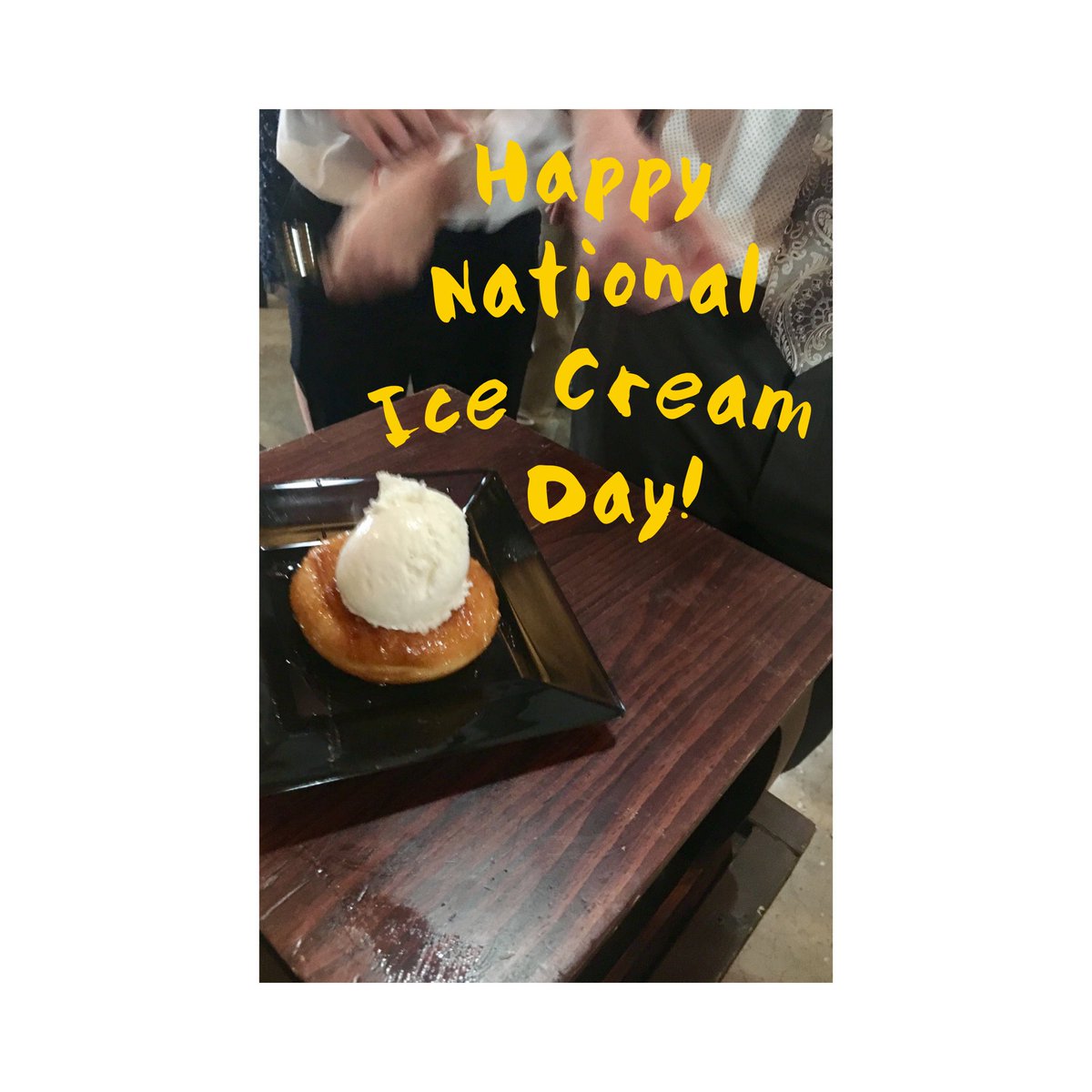 It's #NationalIceCreamDay &amp; We couldn't think of anything better than pairing classic vanilla ice cream with our signature flaming donuts.
