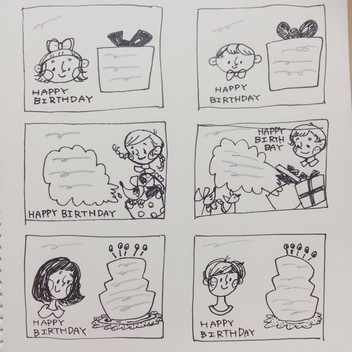 Nana Emory Auf Twitter こんな感じのポストカードを作ろうかなと考え中です Illustration ポストカード 絵本 イラスト ほのぼの レトロ アメリカン バースデーカード Art Birthdaycard 男の子 女の子 Boy Girl T Co Xkvmswux3p