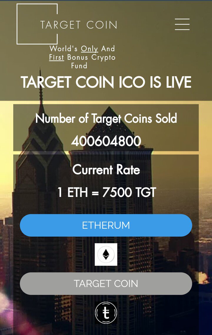 cryptorabid's tweet image. World's Only And First Bonus Crypto Fund tgtcoins.com/ico #TargetCoin #ETH