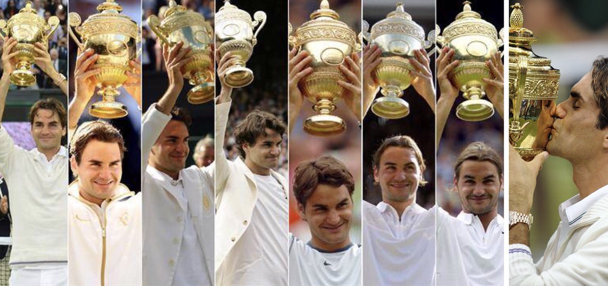 Sensational, Unbelievable, Inconceivable... <a href="/rogerfederer/">Roger Federer</a>  #Wimbledon #Wimbledon2017 #WimbledonFinals #Federer #GOAT #8Times #19GrandSlams