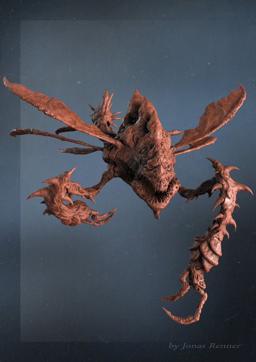 fatalerroragain's tweet photo. My Version of the Viper #Starcraft #Zerg #zbrush https://t.co/W7nO40lZzQ