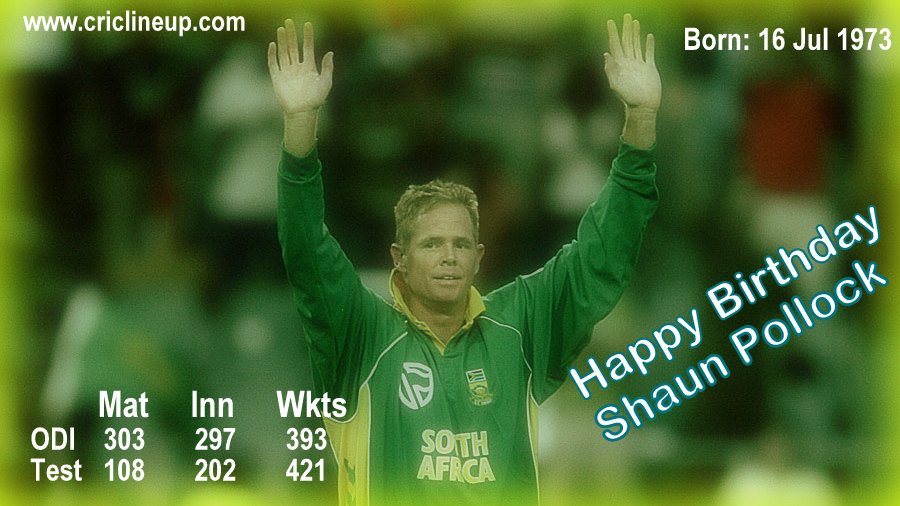  wishes Shaun Pollock- The Legend a Very Very Happy Birthday 