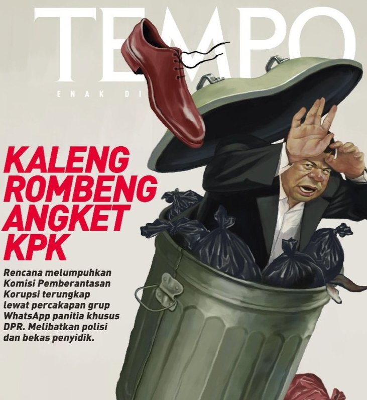 sahaL_AS's tweet photo. Cover Majalah Tempo terbaru yg makjleb. Sosok yg di dalam kaleng rombeng itu memang rombeng... https://t.co/rQRM4VhwRW