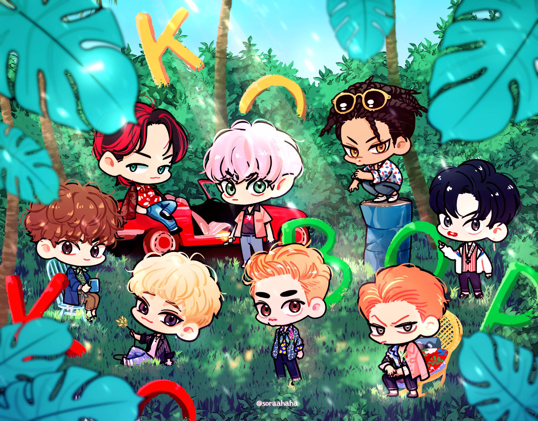 카이온 텔2 쏠라 on Twitter: "#KOKOBOP #EXO #엑소 #TheWarEXO 8명 다그렷는데...씽이가 없어서