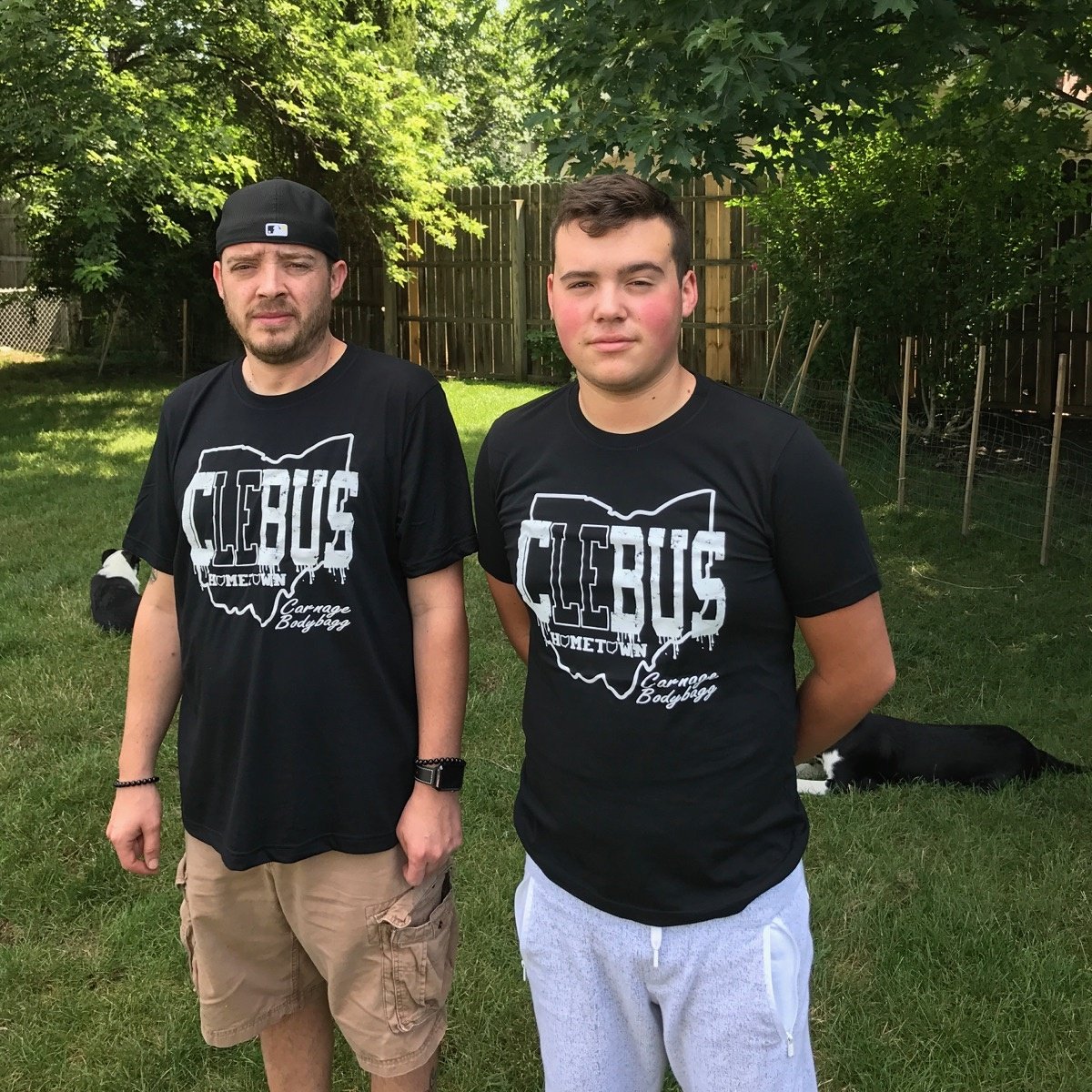 CarnageBodybagg's tweet photo. Shoutout 2 @ediddy1978 &amp; my yung beat producer chase bankz 4 coppin' &amp; rockin da #CleBus Carnage Gear available at @hometown_clothing_co  😎💪 https://t.co/HLLHhltRQW