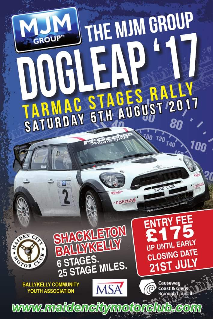 Discounted entry ends this week on the 21 July for the Dogleap Stages Rally. The discounted fee will go from £175 to £195 after this date.