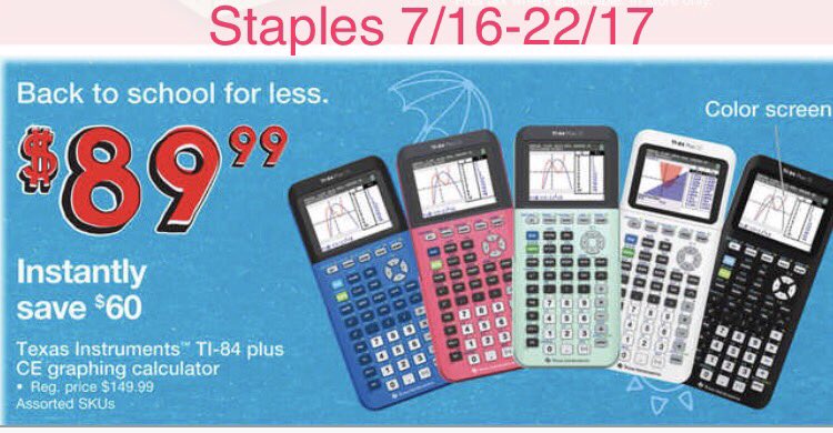If anyone is already back-to-school shopping - same calculator that we have at school for Algebra and above.  #2017-18herewecome