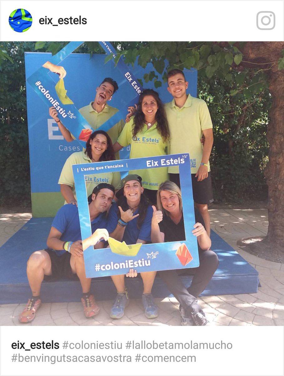 eixestels's tweet photo. ja ha començat #onfire us presentem #supeStaff 🌳🏡#LaLlobeta #coloniestiu #multiactivitats i #teatre amb @JoanPera_ 😎😎😎 https://t.co/ks3ecEtVvs