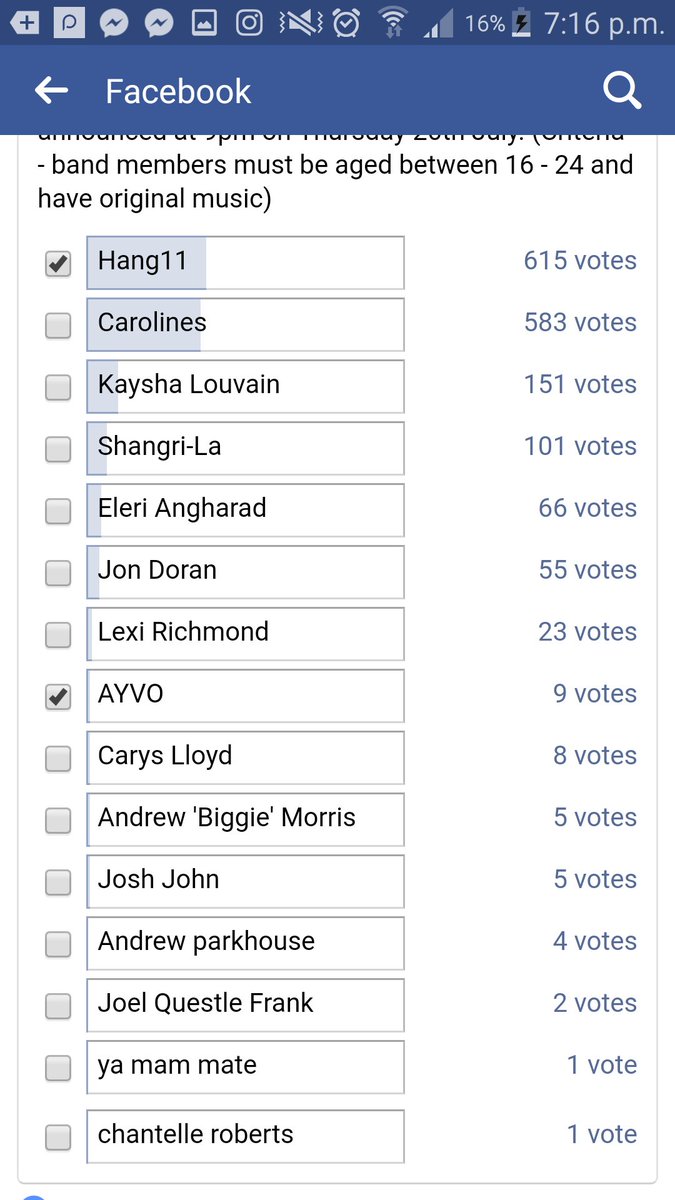 Support has been amazing! Head to our Facebook and vote Hang11 
To play at Kaya festival this year

facebook.com/hang11funk/