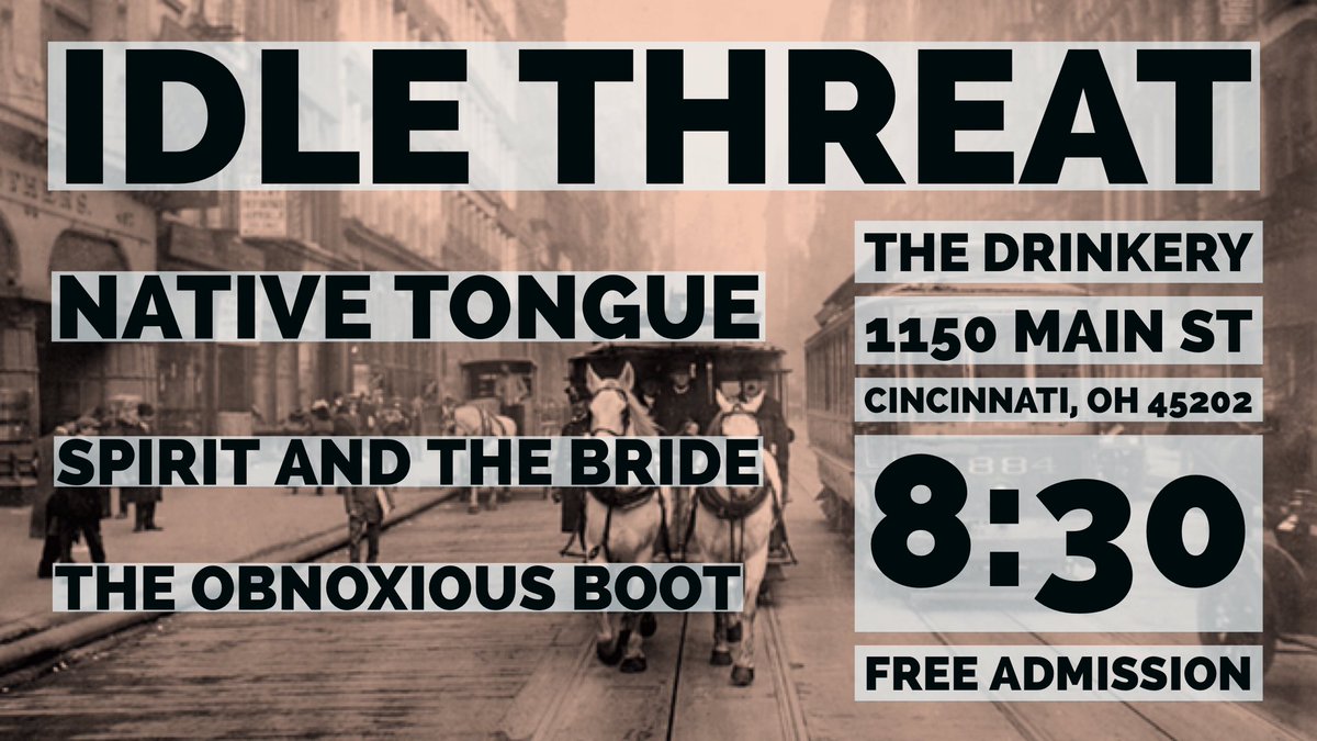 Show tonight! It is 21+ unfortunately but admission is free! Come hang out!