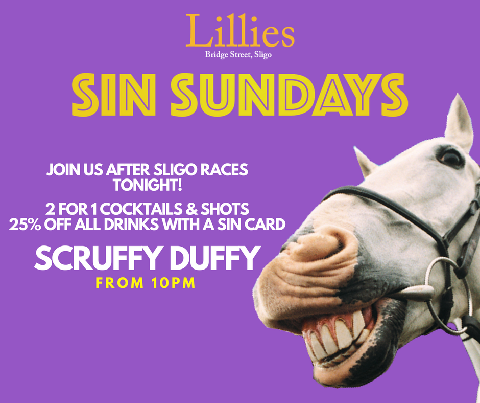 Just a few hours until the craic starts!
2 for 1 drinks and 25% off all drinks with a SIN card!