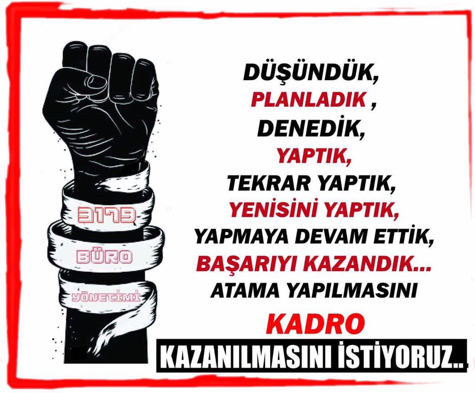 Mülakata değil Liyakata puan göre alım istiyoruz Sayın Bakanım
#3179BüroYönetimiAtamaBekliyor
<a href="/suleymansoylu/">Süleyman Soylu</a>
<a href="/MuezzinogluDR/">Mehmet Müezzinoğlu</a>