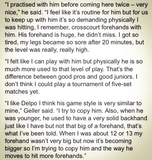 jorgeviale's tweet photo. El junior @AxelGeller y el ejemplo de @delpotrojuan (vía @ITF_Tennis). https://t.co/2VefJAj8PM